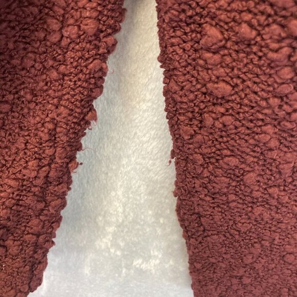 Vintage Woods & Gray Bubble Knit Sweater Womens Size Medium Chunky Mahogany Red - Picture 13 of 16